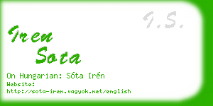 iren sota business card